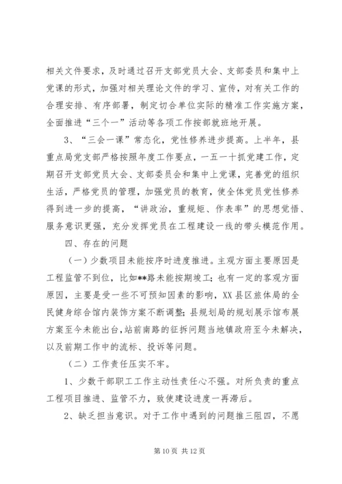 县重点工作完成情况的自查报告.docx