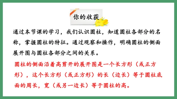新人教版数学六年级下册3.1.1 圆柱的认识及展开图课件