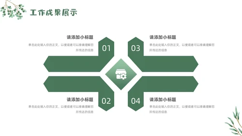 小清新简约工作总结汇报概述
