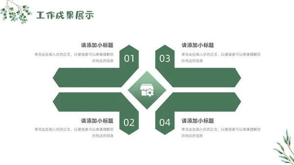 小清新简约工作总结汇报概述