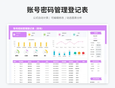 账号密码管理登记表（查询）