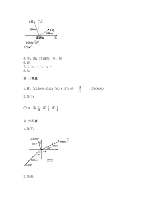 人教版六年级上册数学期中测试卷及答案【有一套】.docx