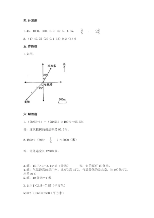 台安县六年级下册数学期末测试卷必考题.docx