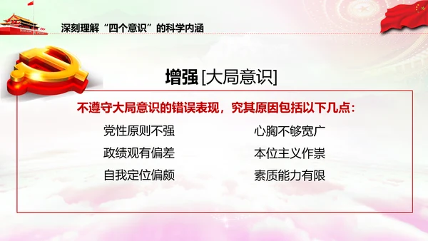 增强四个意识做合格党员PPT模板