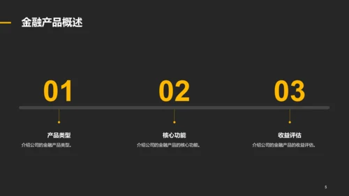 黄色商务现代金融产品推介市场营销PPT模板