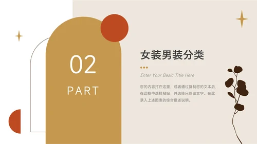 橙色简洁文艺新潮服装品牌介绍PPT模板