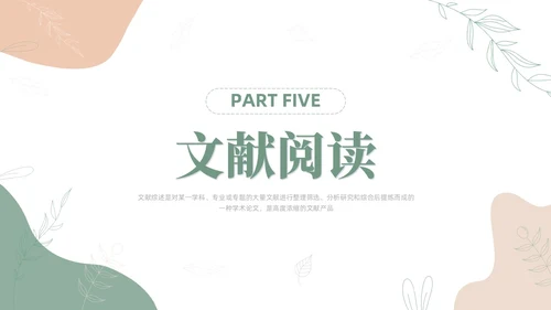 莫兰迪风如何写好文献综述PPT课件