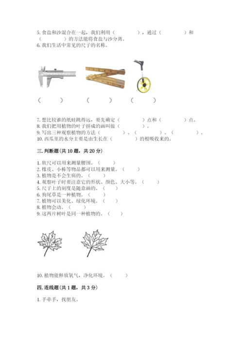 教科版一年级上册科学期末测试卷精品【基础题】.docx