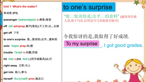 人教版八下Unit 1 What's the matter? SectionA词汇精讲课件