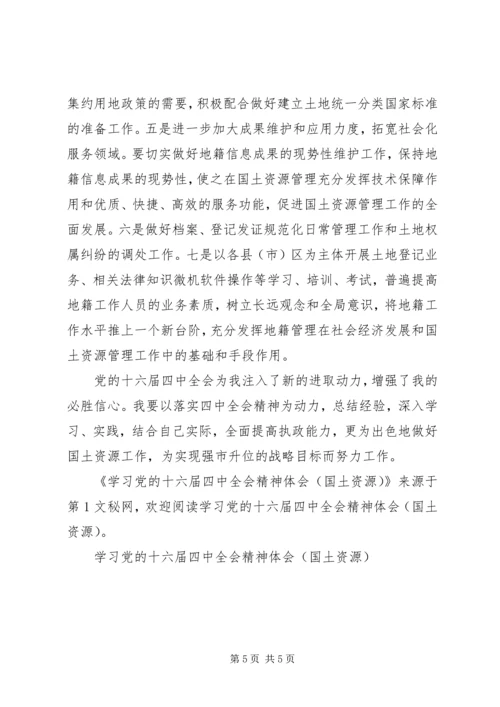 学习党的十六届四中全会精神体会(国土资源) (8).docx