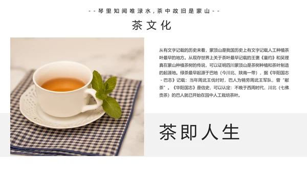 中国传统茶文化茶艺宣传PPT模板