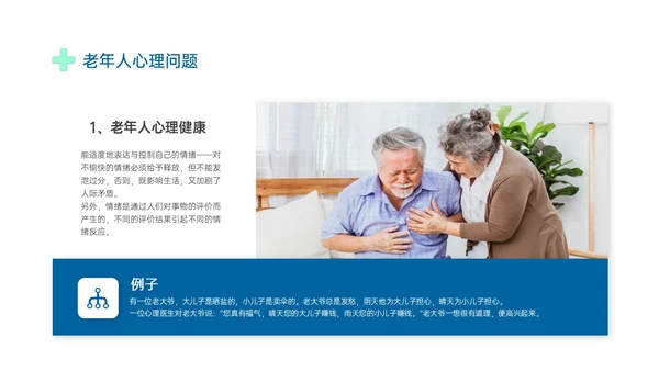 蓝绿色商务形状老年患者护理培训PPT课件护理查房