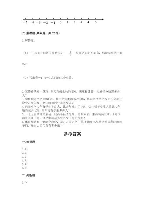 北师大版六年级下册数学期末测试卷【典优】.docx
