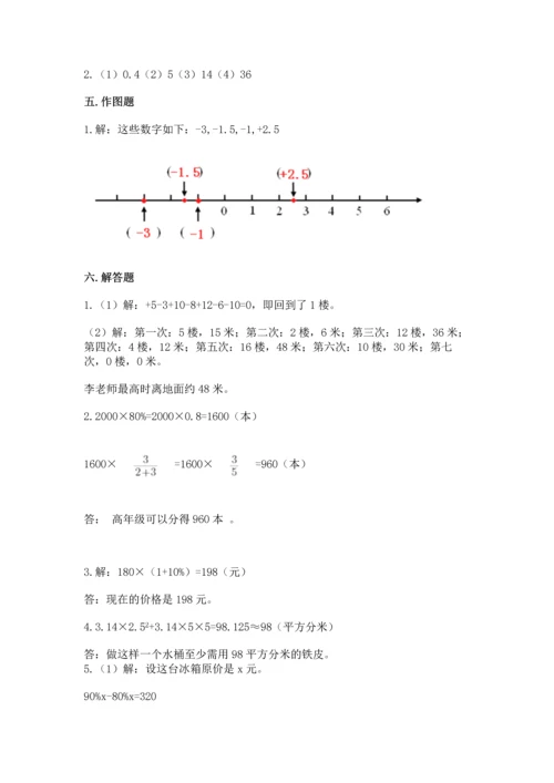 小学六年级下册数学期末测试卷附完整答案（全国通用）.docx