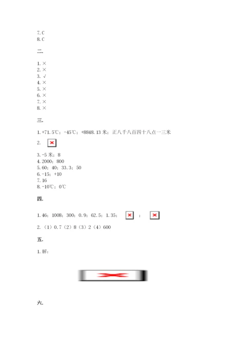人教版数学六年级下册试题期末模拟检测卷精品【历年真题】.docx