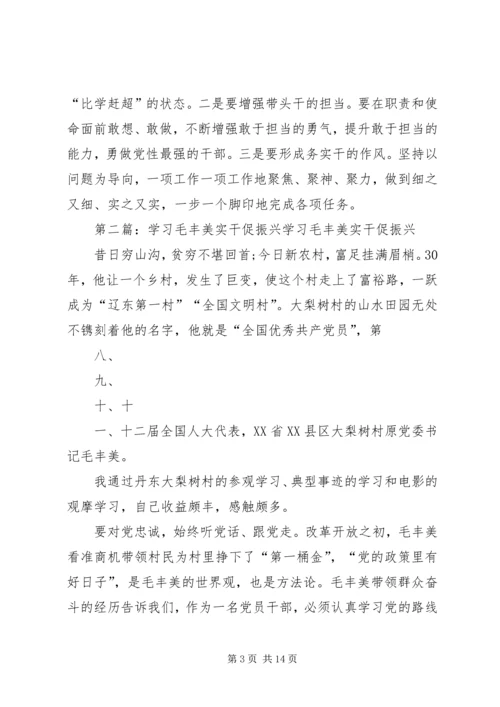 学习毛丰美实干促振兴专题研讨发言提纲.docx