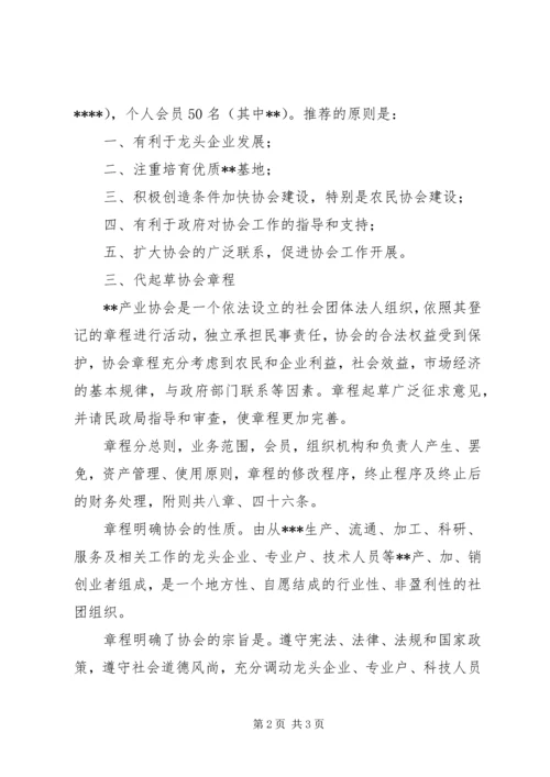 产业协会筹备工作情况报告(多行业集)大全.docx