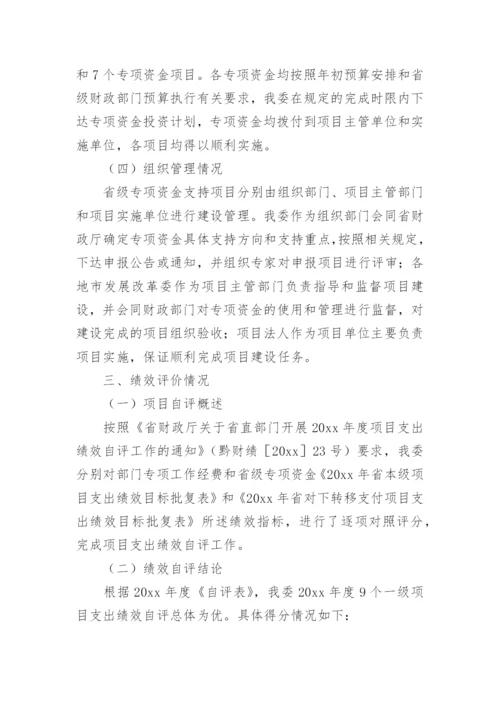 项目绩效目标完成情况自评报告.docx