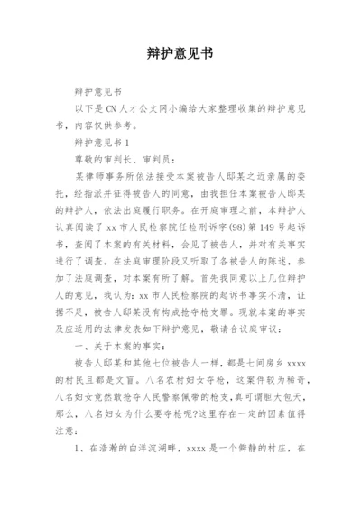 辩护意见书.docx