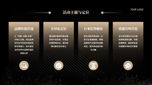 黑金简约风招商发布会PPT模板