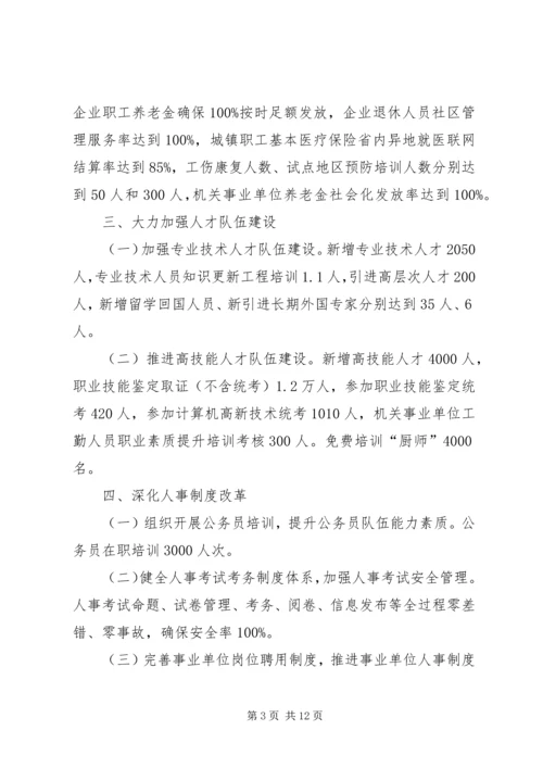 人力资源和社保事业发展计划3篇.docx