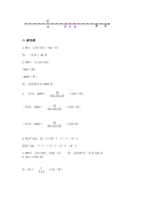 冀教版六年级下册数学 期末检测卷含精品答案.docx