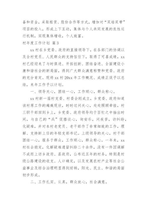 村年度工作计划.docx