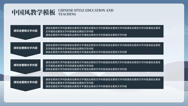 蓝色简约风教育教学PPT模板