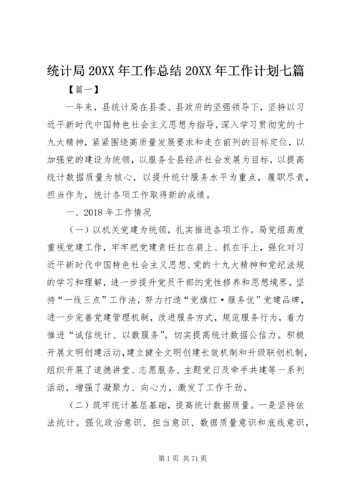 统计局20XX年工作总结20XX年工作计划七篇精编.docx