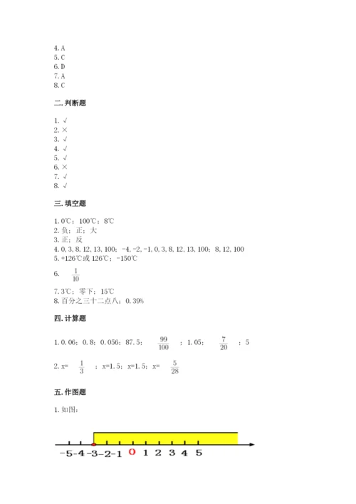 北京版小学六年级下册数学期末综合素养测试卷及答案一套.docx