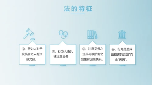 蓝色中国风法律法学讲堂PPT动态模板