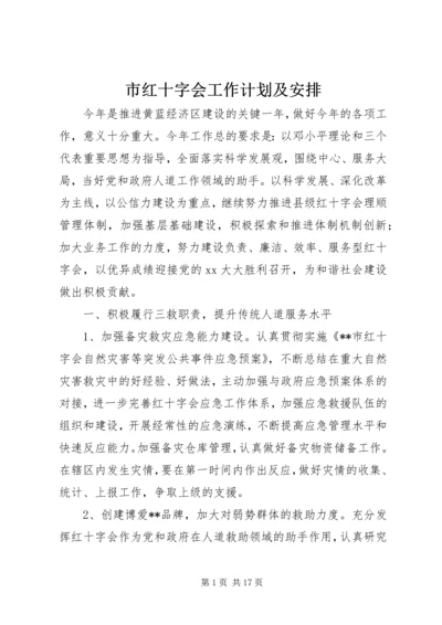 市红十字会工作计划及安排.docx