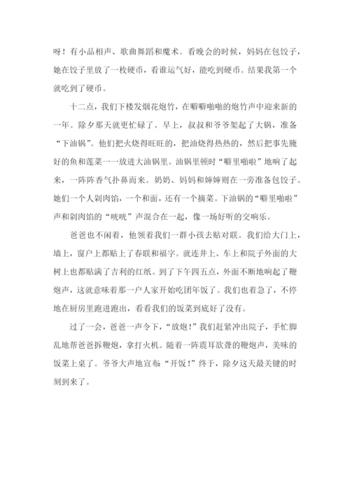 初一学生除夕之夜日记5篇.docx