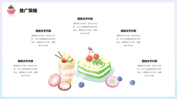 甜蜜时光，甜品糖果通用PPT模板