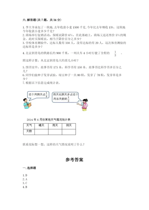 小学数学六年级上册期末考试试卷及答案【最新】.docx