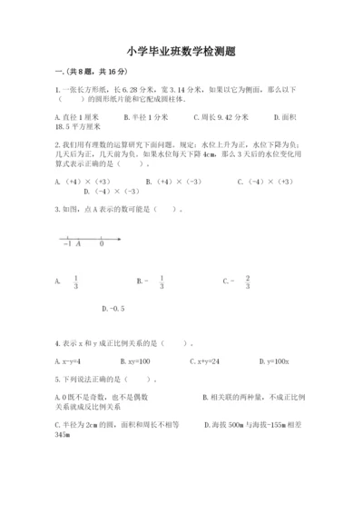 小学毕业班数学检测题及精品答案.docx