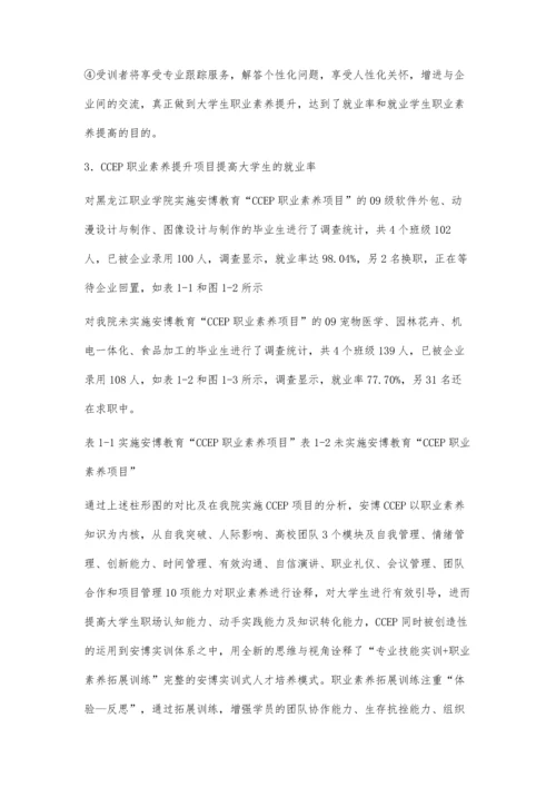 应用CCEP职业素养提升项目提高大学生就业率的研究.docx