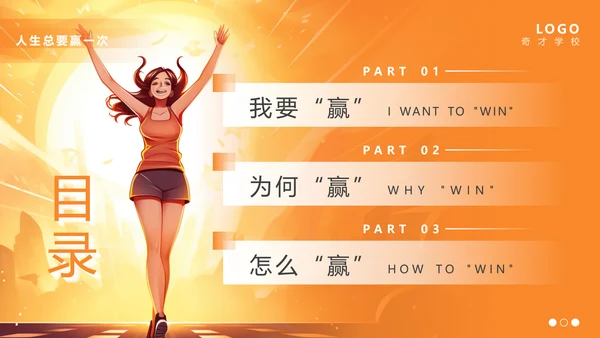 热辣滚烫励志班会PPT模板