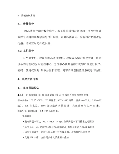 工厂高清数字监控系统重点技术专题方案书.docx