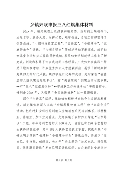 乡镇妇联申报三八红旗集体材料.docx