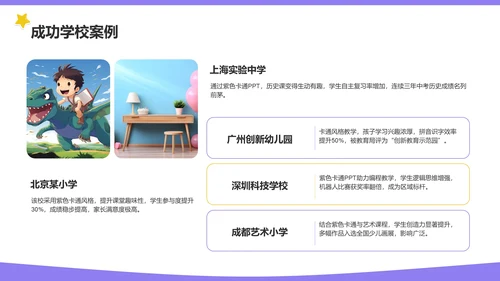 紫色卡通风格教育培训PPT