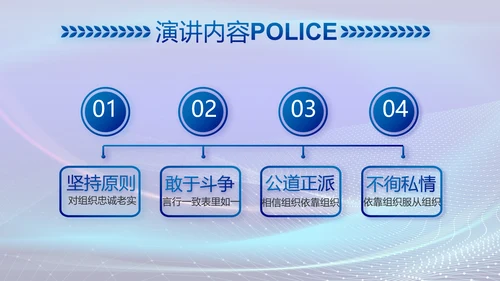 蓝色大气公安部治安管理局动态PPT