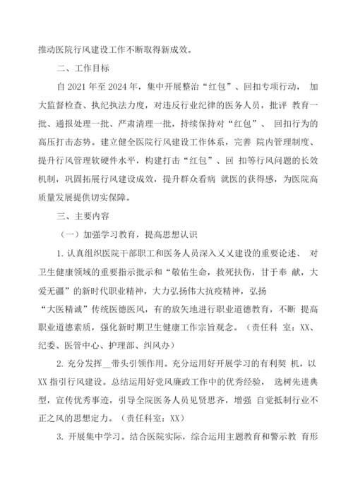 医疗机构工作人员廉洁从业行动计划(2021-2024年)工作方案.docx