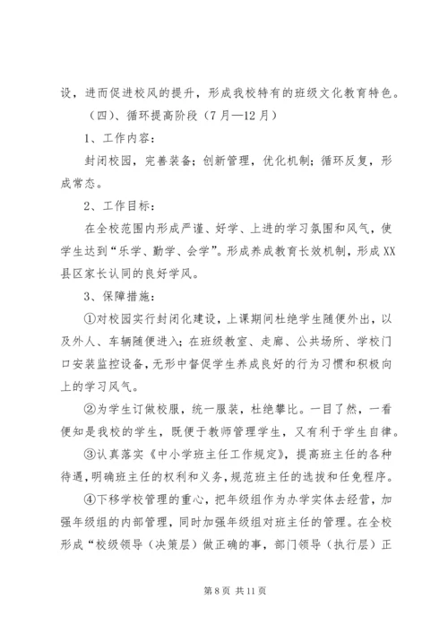 靖边八中学风建设实施方案[五篇] (4).docx