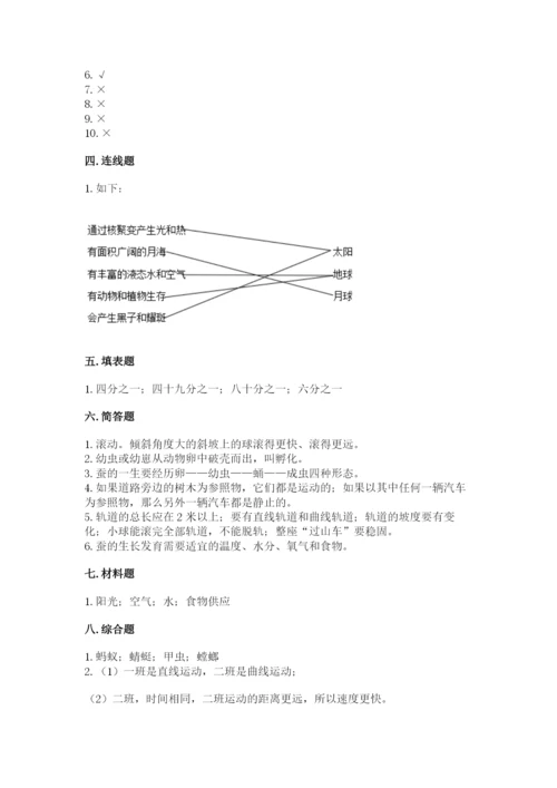 教科版三年级下册科学期末测试卷【预热题】.docx