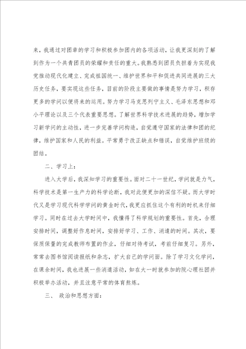 团员个人团工作总结5篇