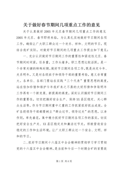 关于做好春节期间几项重点工作的意见 (3).docx