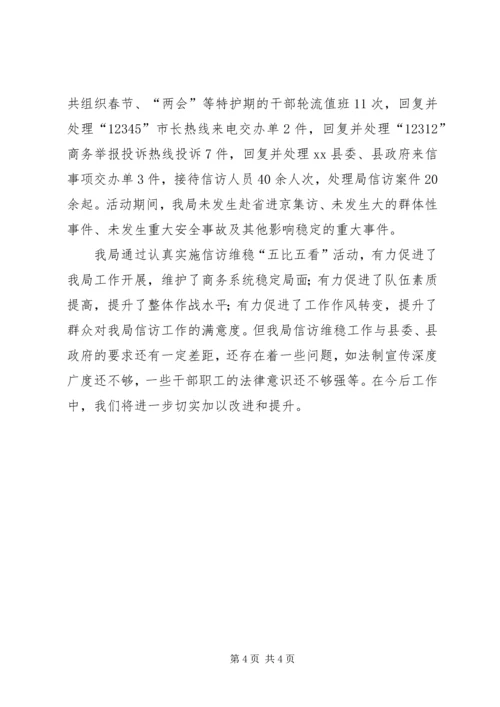 商务局信访维稳工作汇报.docx