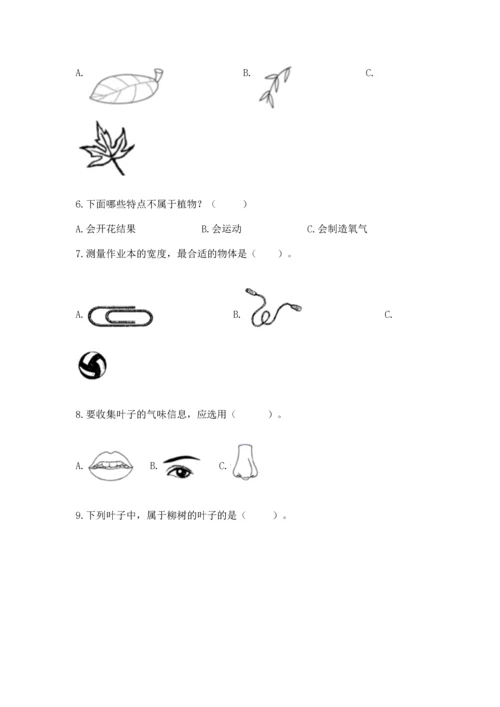 教科版一年级上册科学期末测试卷（各地真题）.docx