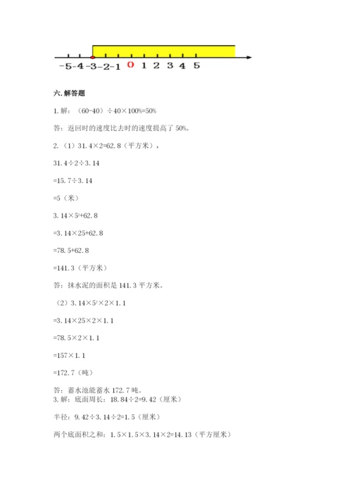 人教版六年级下册数学期末测试卷（突破训练）word版.docx